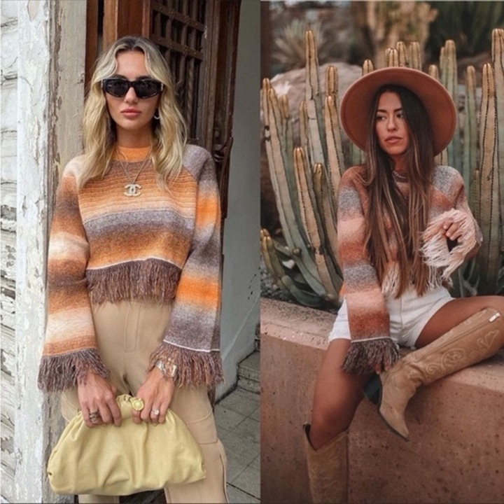 zara viral boho sweater LAST PRICE - photo 3