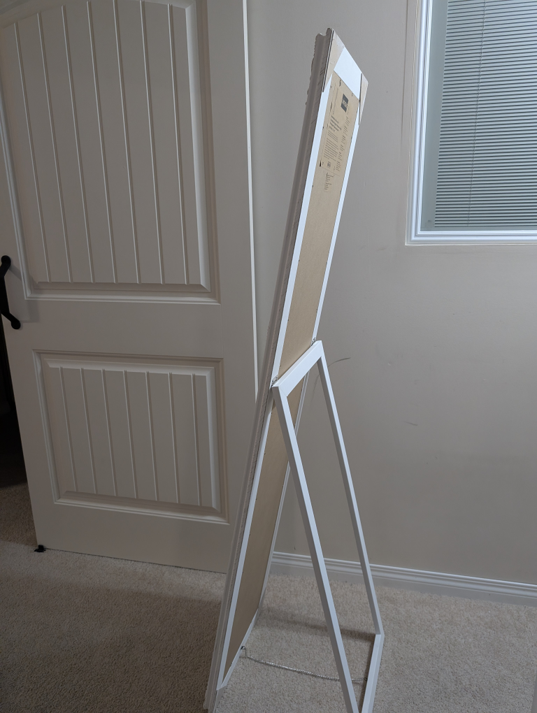 Standing Mirror with Ornate White Frame - photo 3