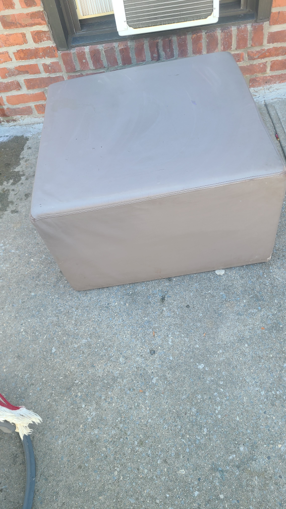 leather  ottoman - photo 2