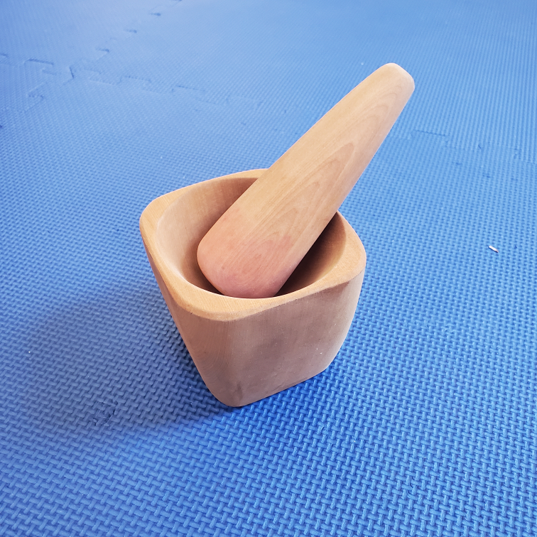 Wooden Mortar and Pestle Set
