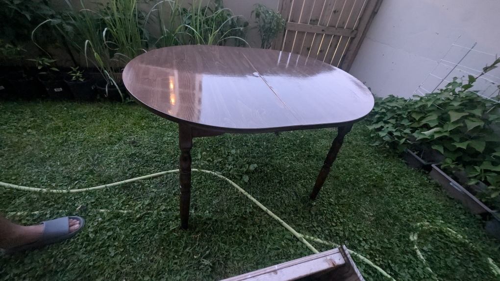 Dark Brown Oval Extendable Dining Table - photo 4