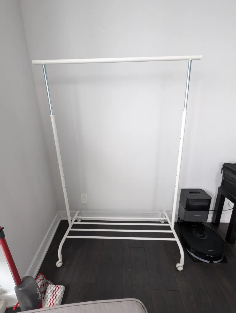 IKEA White Clothes Rack thumbnail