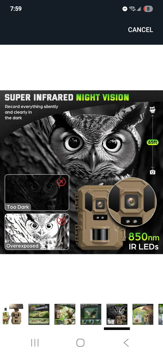 VIDVIS 4K Solar WiFi Trail Camera image indicator(8)