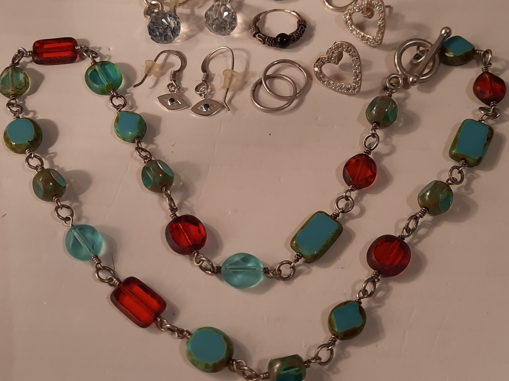 Sterling Silver Jewellery Bundle: Necklace & Earrings - photo 2