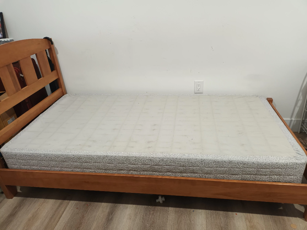 Wooden Bed Frame & box spring - photo 2