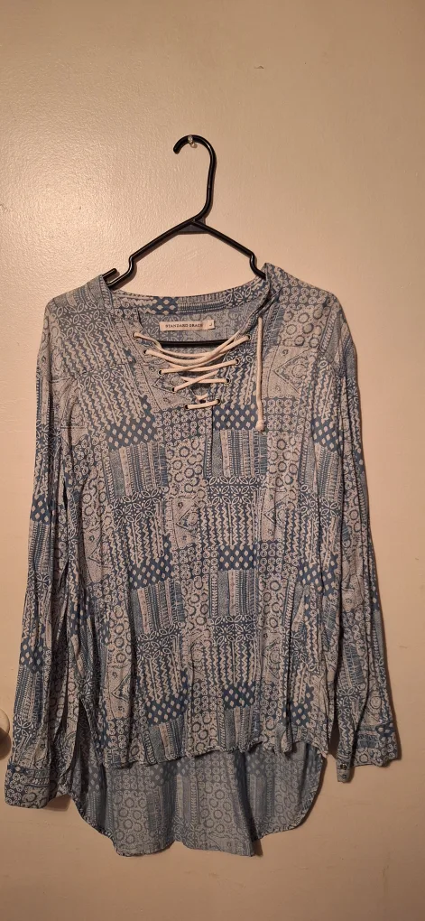 Lace-Up Long Sleeve Top thumbnail