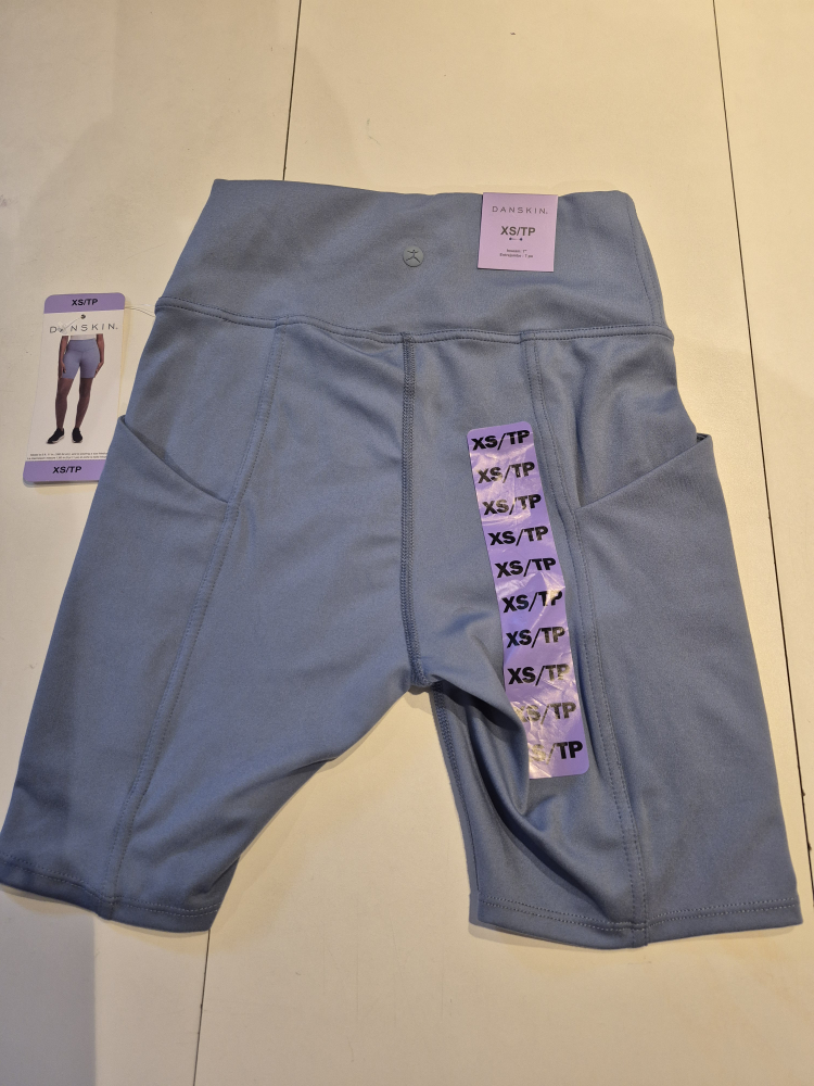 Danskin XS/TP Blue Bike Shorts - New with Tags!