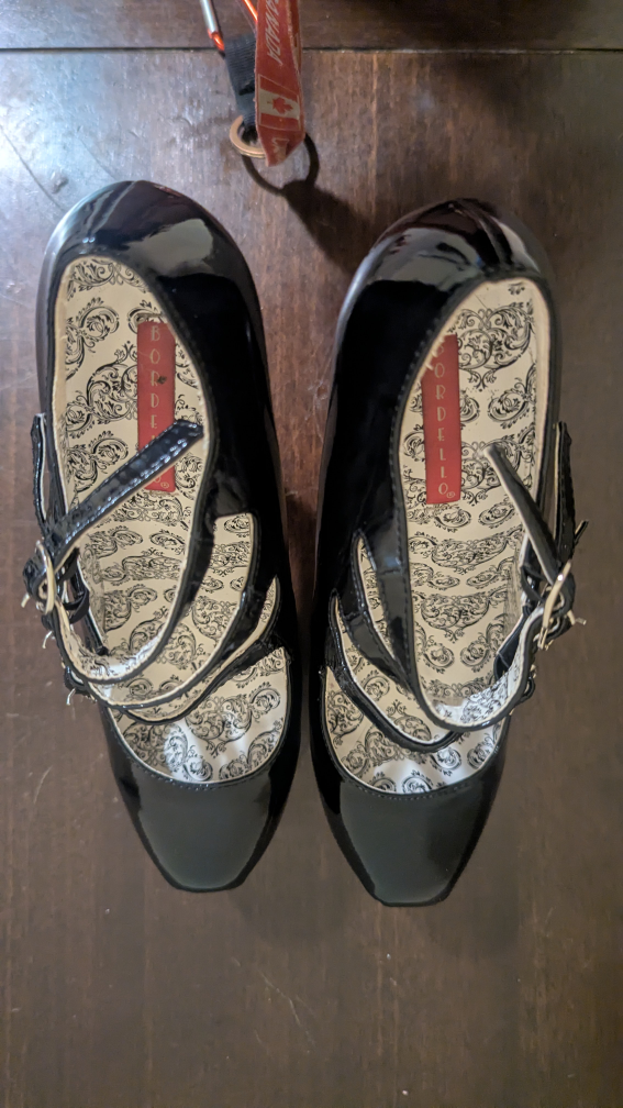 Bordello Black Patent Platform Heels - photo 2