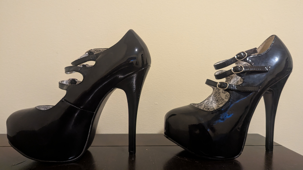 Bordello Black Patent Platform Heels - photo 3
