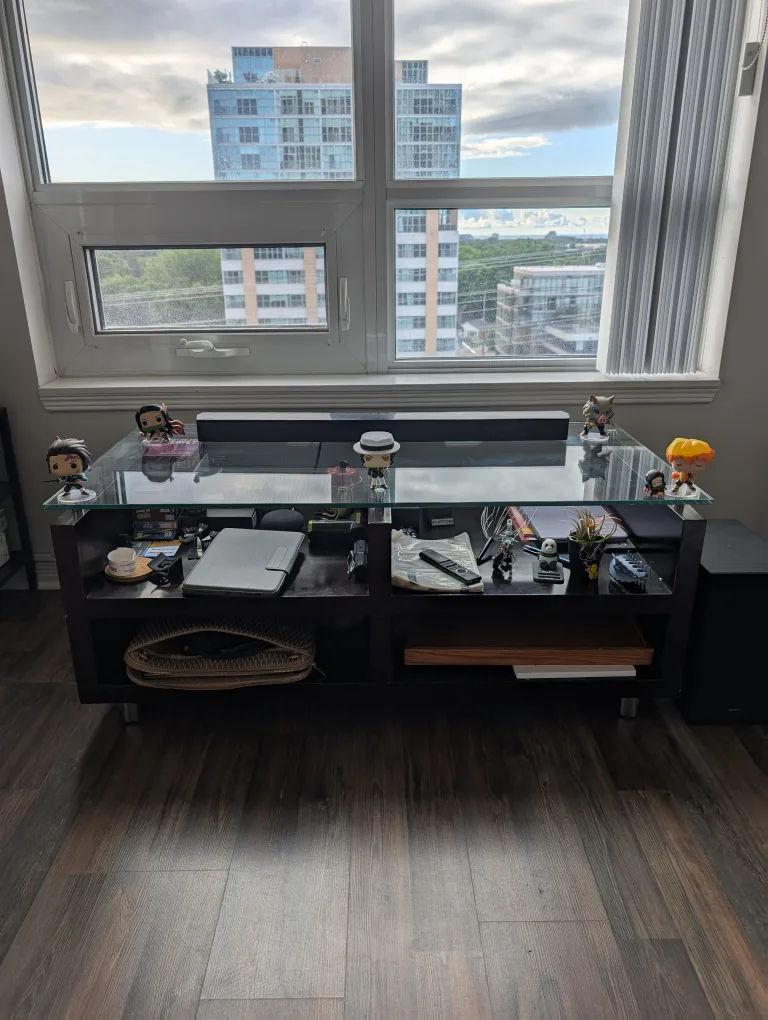Glass TV Stand or center/coffee table thumbnail