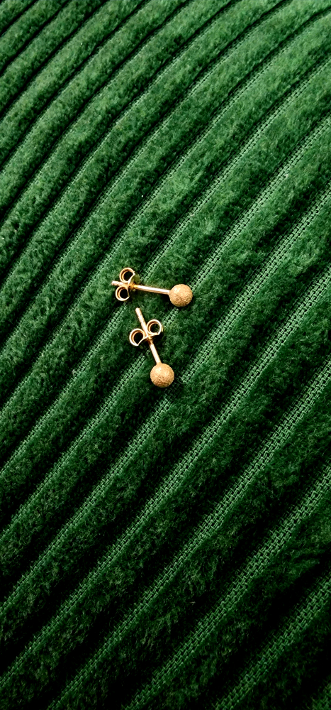 Gold Ball Stud Earrings