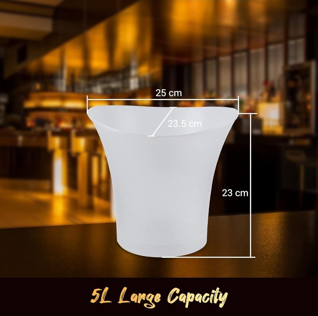 Techomey 3 Pcs LED Ice Bucket Set – for Parties, Bars, & Event - photo 5