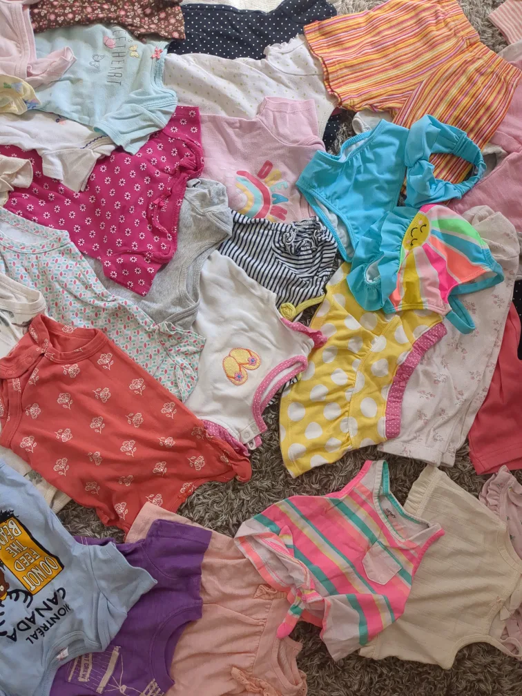 More than 60 pieces 6 months Baby Clothes Bundle image indicator(9)