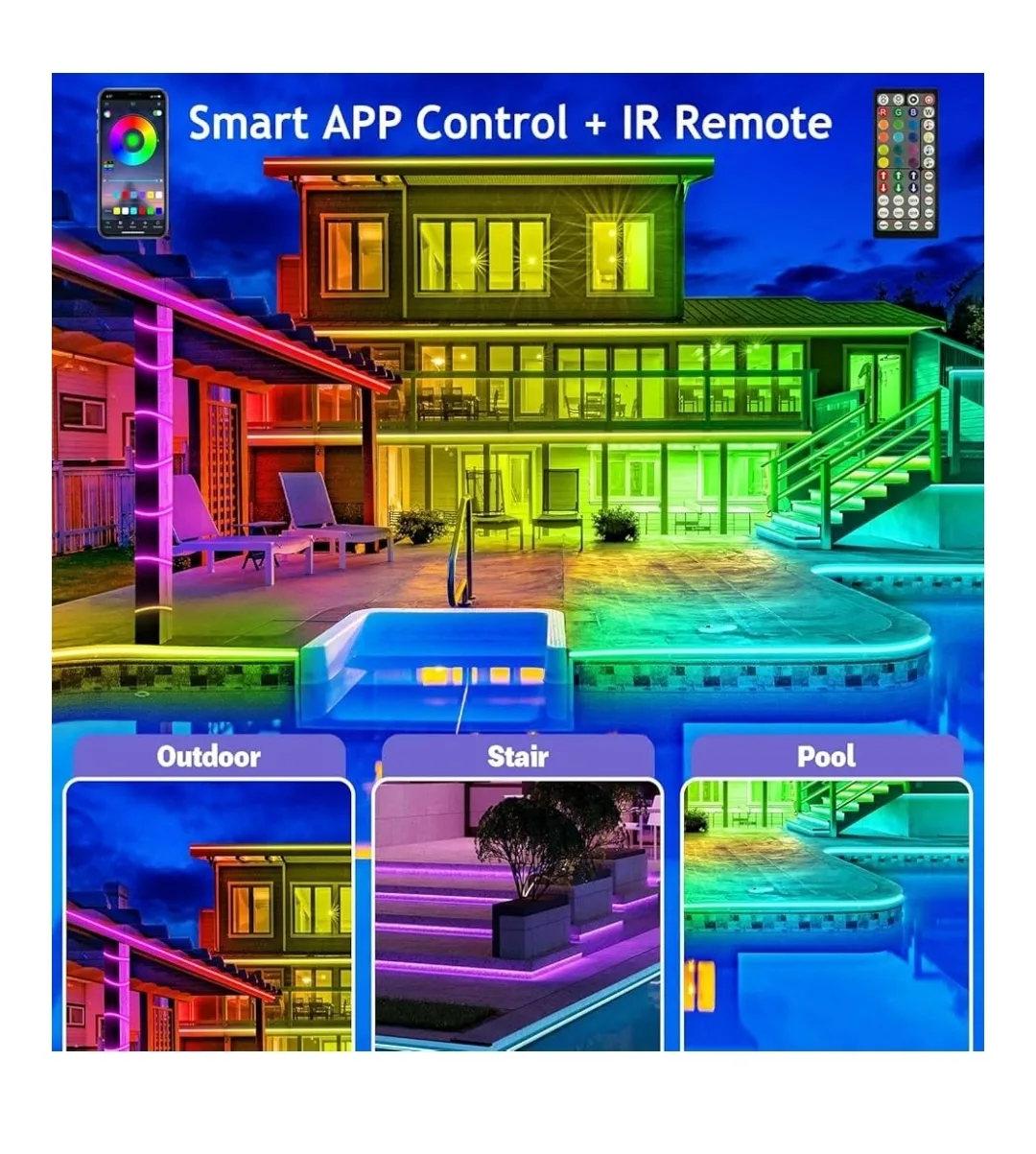 300FT Outdoor LED Strip Lights - Waterproof image indicator(2)