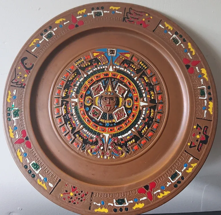 Wall decoration Mexico Aztec Calendar Decorative Plate thumbnail
