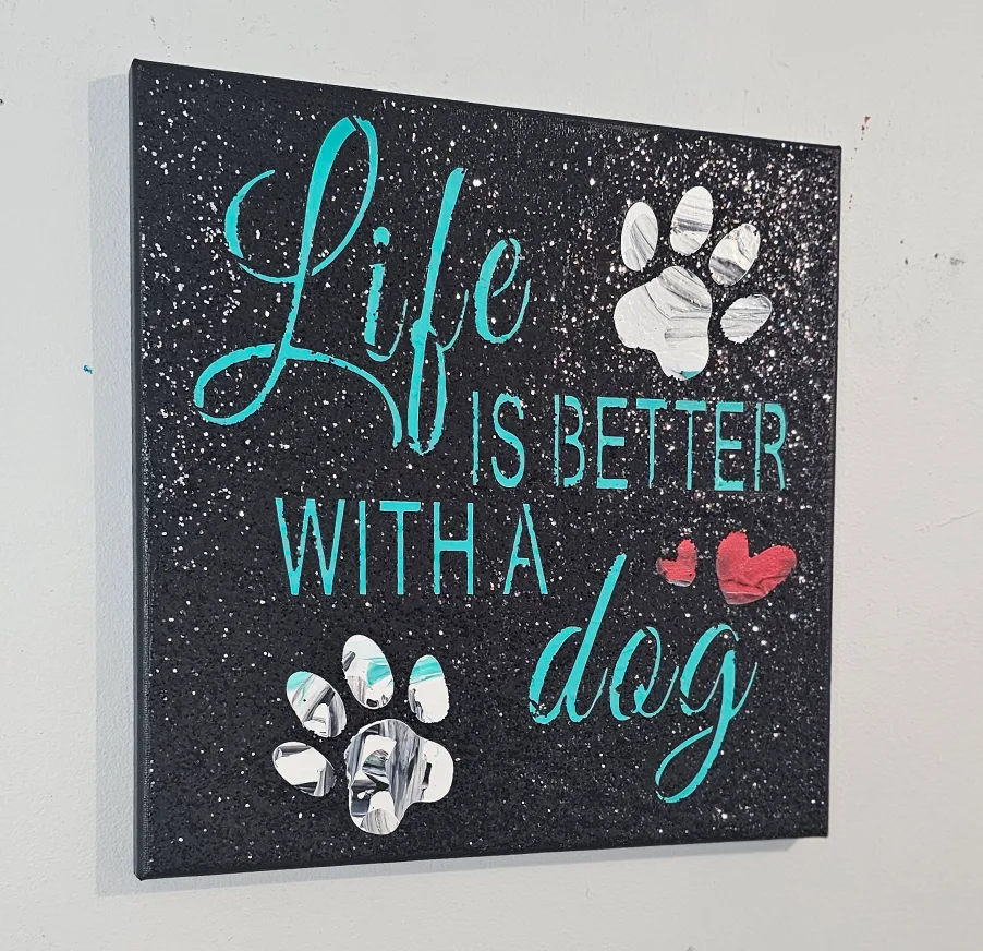 Dog Paw Print Canvas Art thumbnail