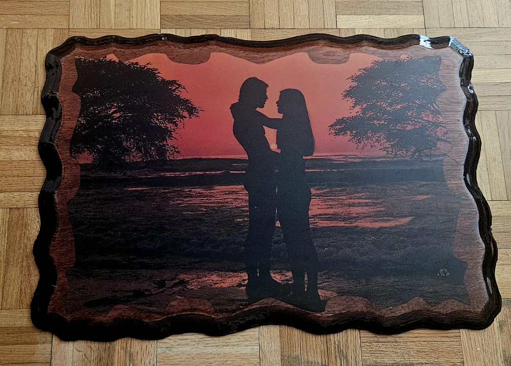 Vintage Print on decotative Wood Slab - photo 2