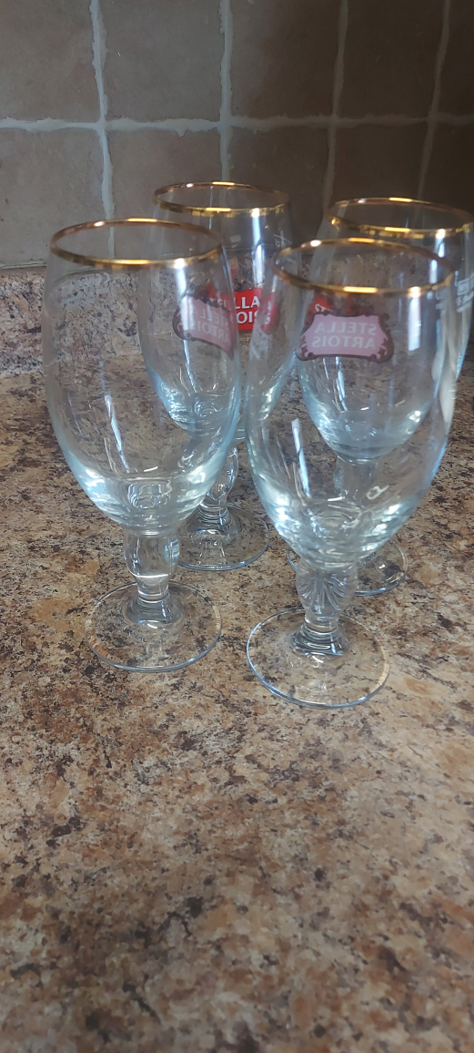 Stella Artois Chalice Glasses - Set of 4