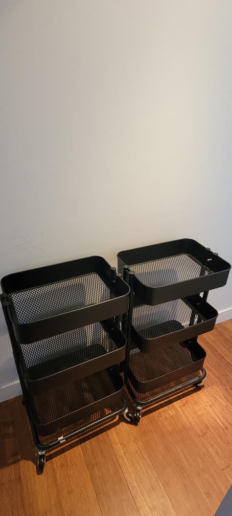 Ikea Raskog Black Utility Carts