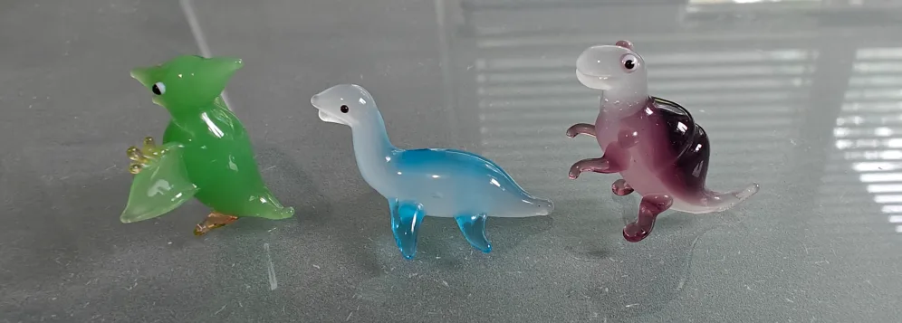 Mini Glass Dinosaur Figurines Set 💖🧡 image indicator(3)