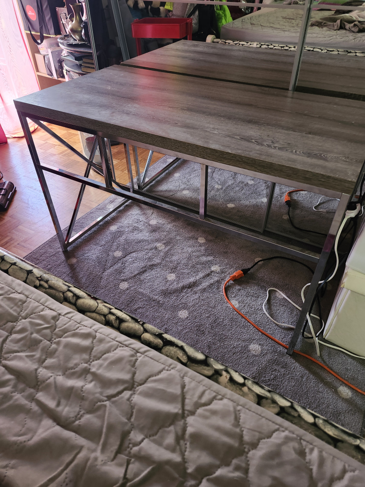Wood and Metal Desk