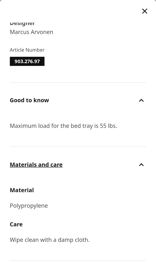 IKEA KLIPSK Bed Tray - Black - photo 3