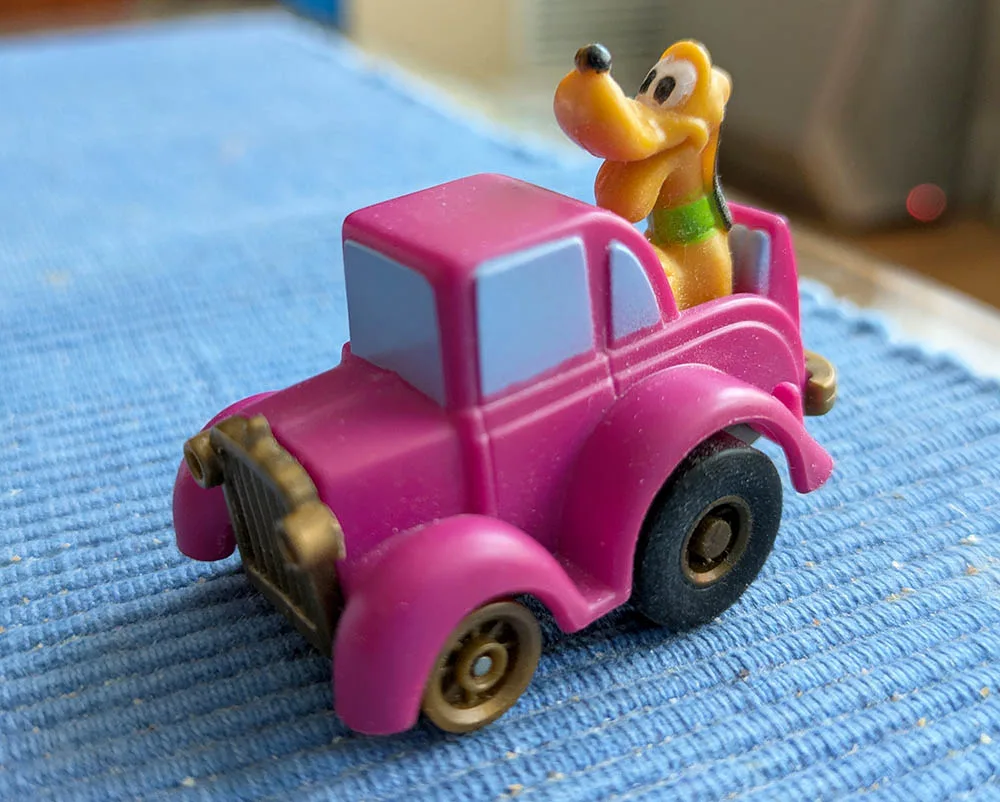 Vintage 1988 McDonald's/Disney Pluto Pullback Car - NEAR-MINT thumbnail