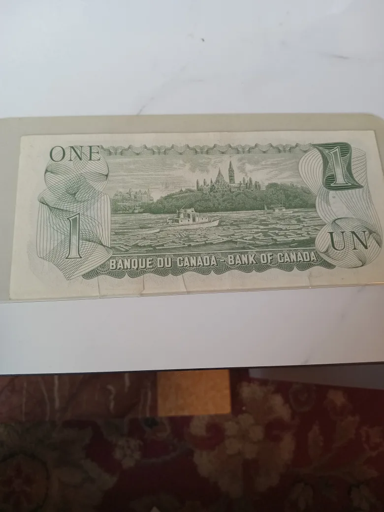 Vintage 1973 Bank of Canada One Dollar Bill image indicator(2)