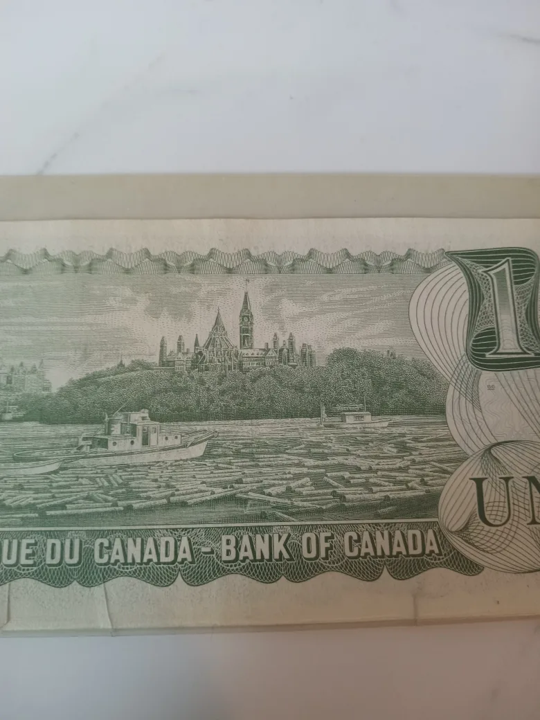 Vintage 1973 Bank of Canada One Dollar Bill image indicator(3)