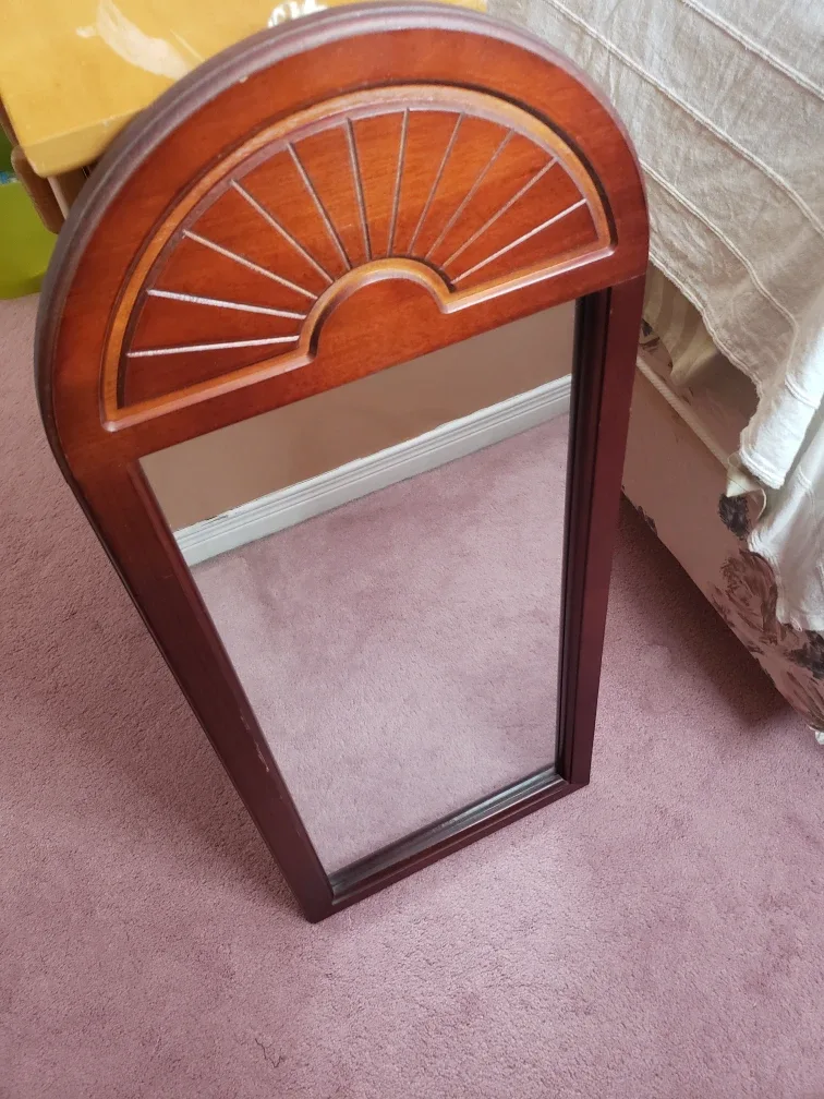 Wood Framed Accent Mirror with bonus gift image indicator(2)