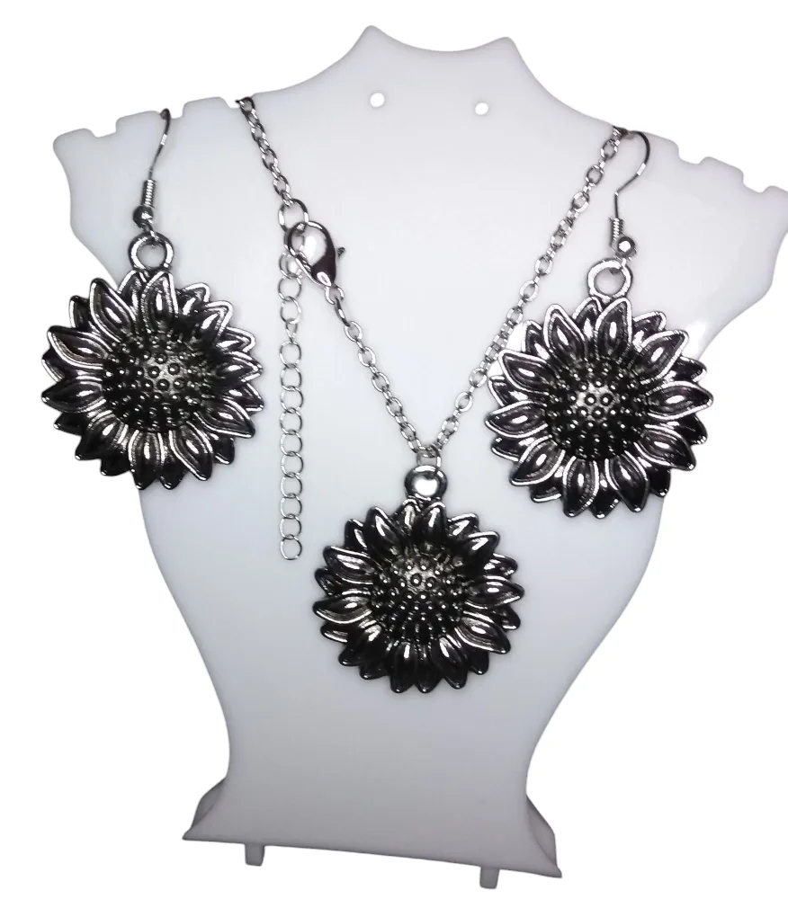 Sunflower Necklace and Earring Set thumbnail