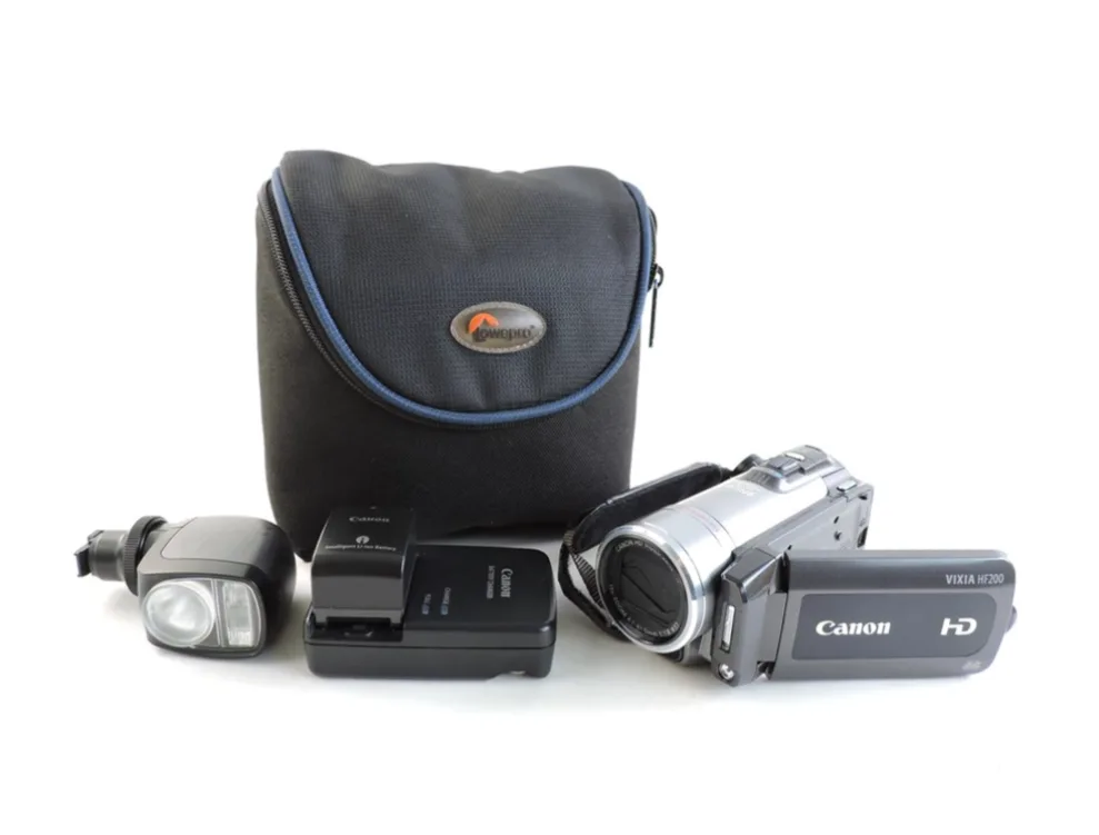 Canon VIXIA HF200 HD Camcorder + Accessories thumbnail