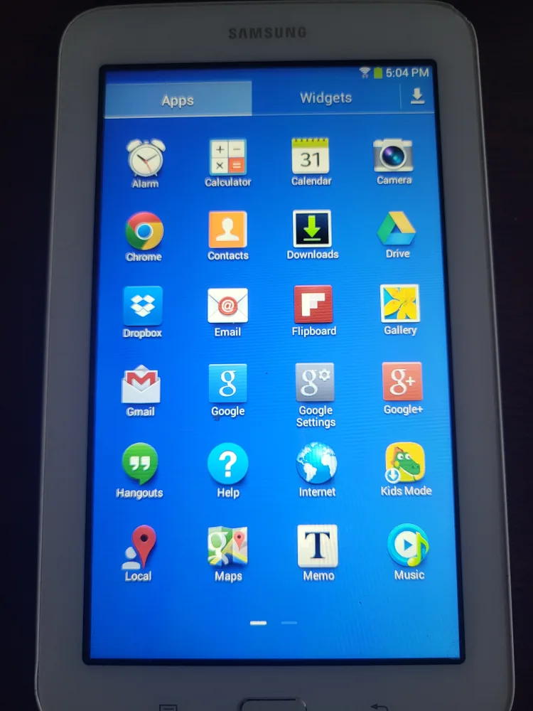 Samsung Tablet - White image indicator(7)