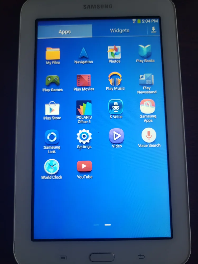 Samsung Tablet - White image indicator(8)