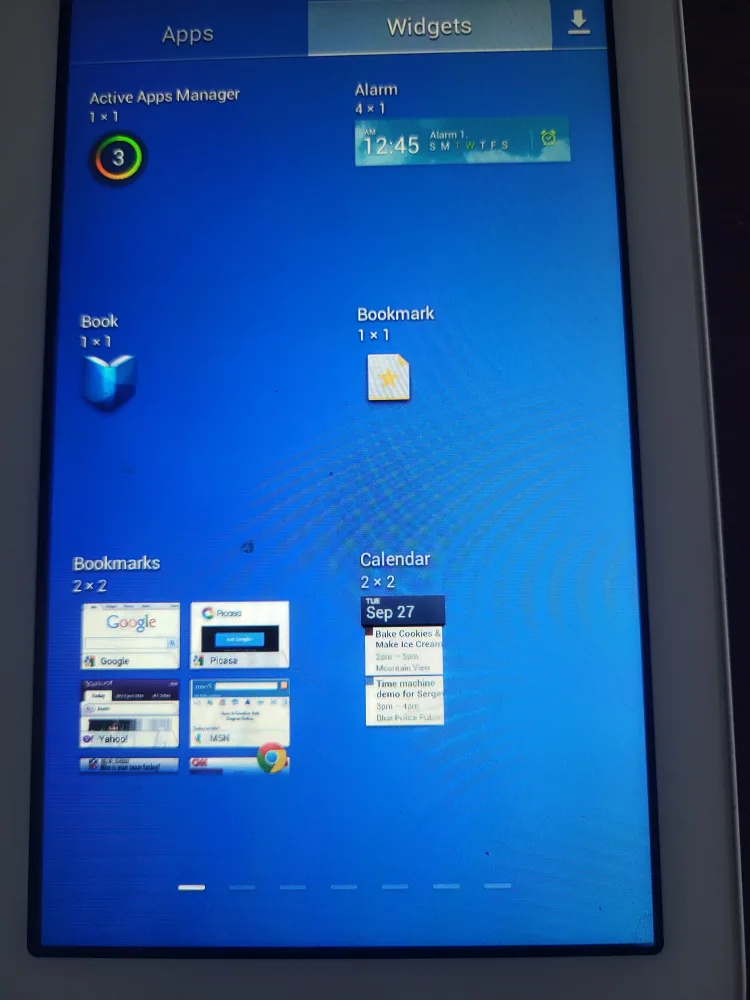 Samsung Tablet - White image indicator(9)