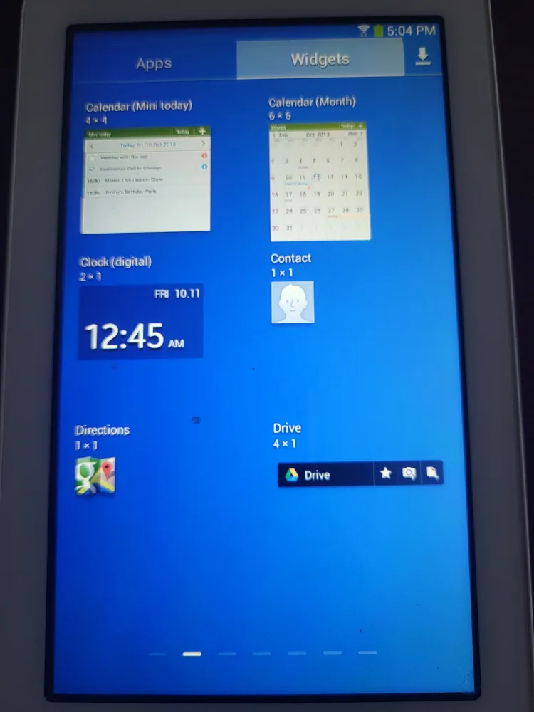 Samsung Tablet - White image indicator(10)