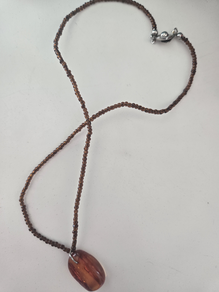 Amber Pendant Necklace