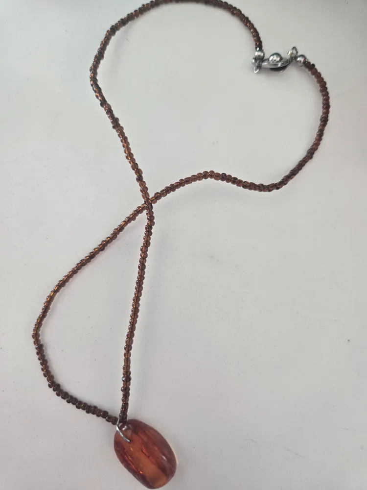 Amber Pendant Necklace thumbnail