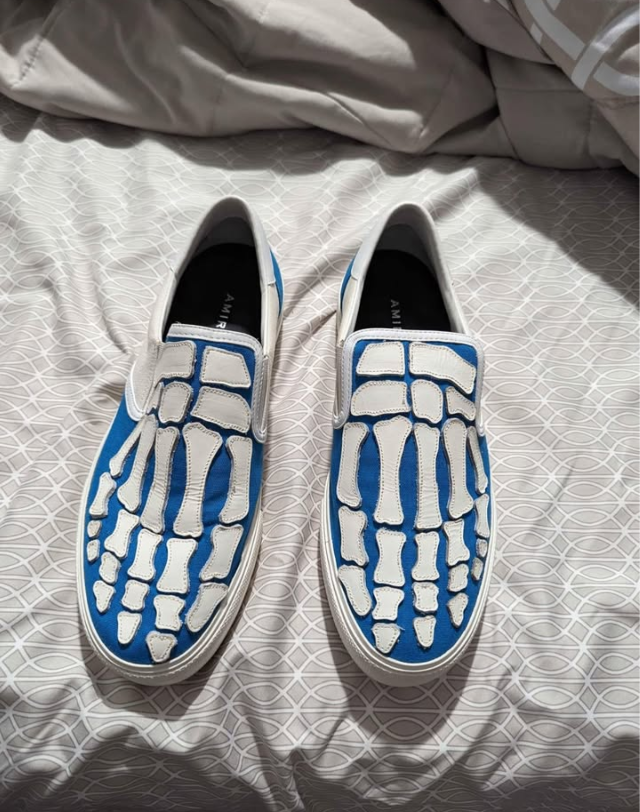 AMIRI Skel Toe Slip-On Sneakers - Blue/White