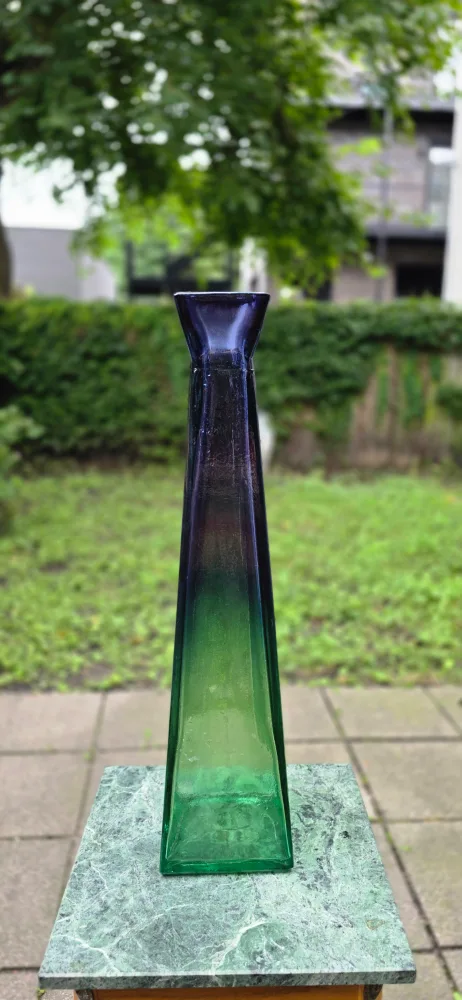 Green & Purple Glass Vase thumbnail