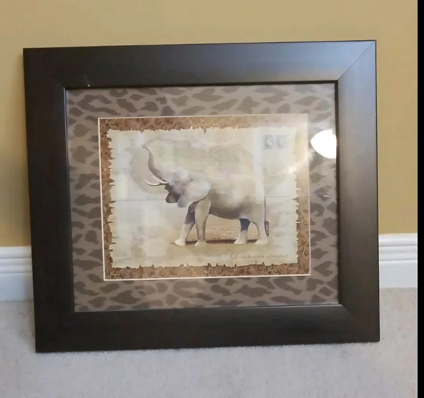 Framed Elephant Art Print thumbnail