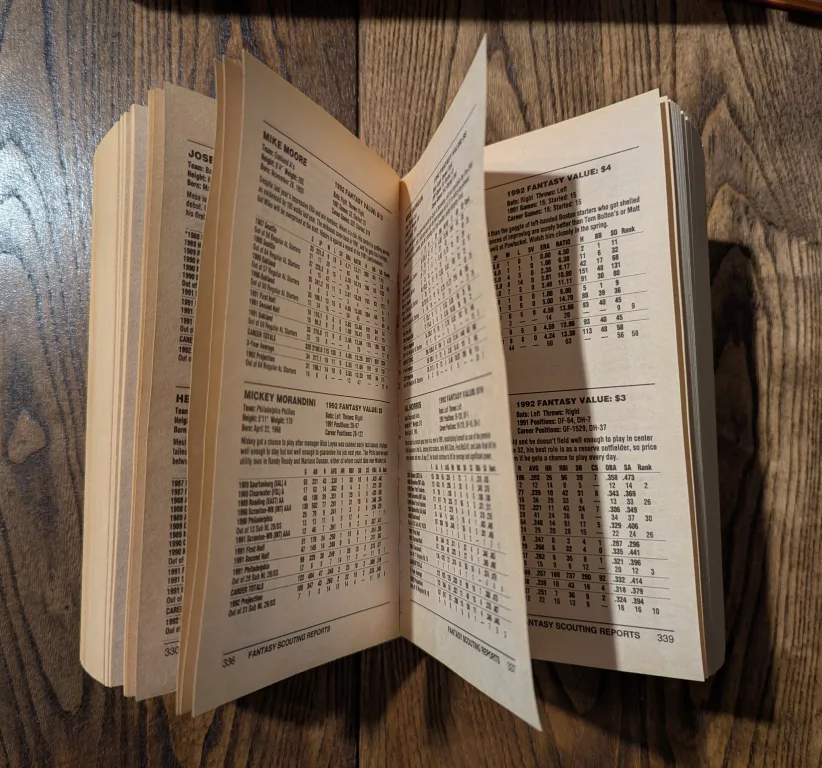 1992 Fantasy League Baseball Book image indicator(5)