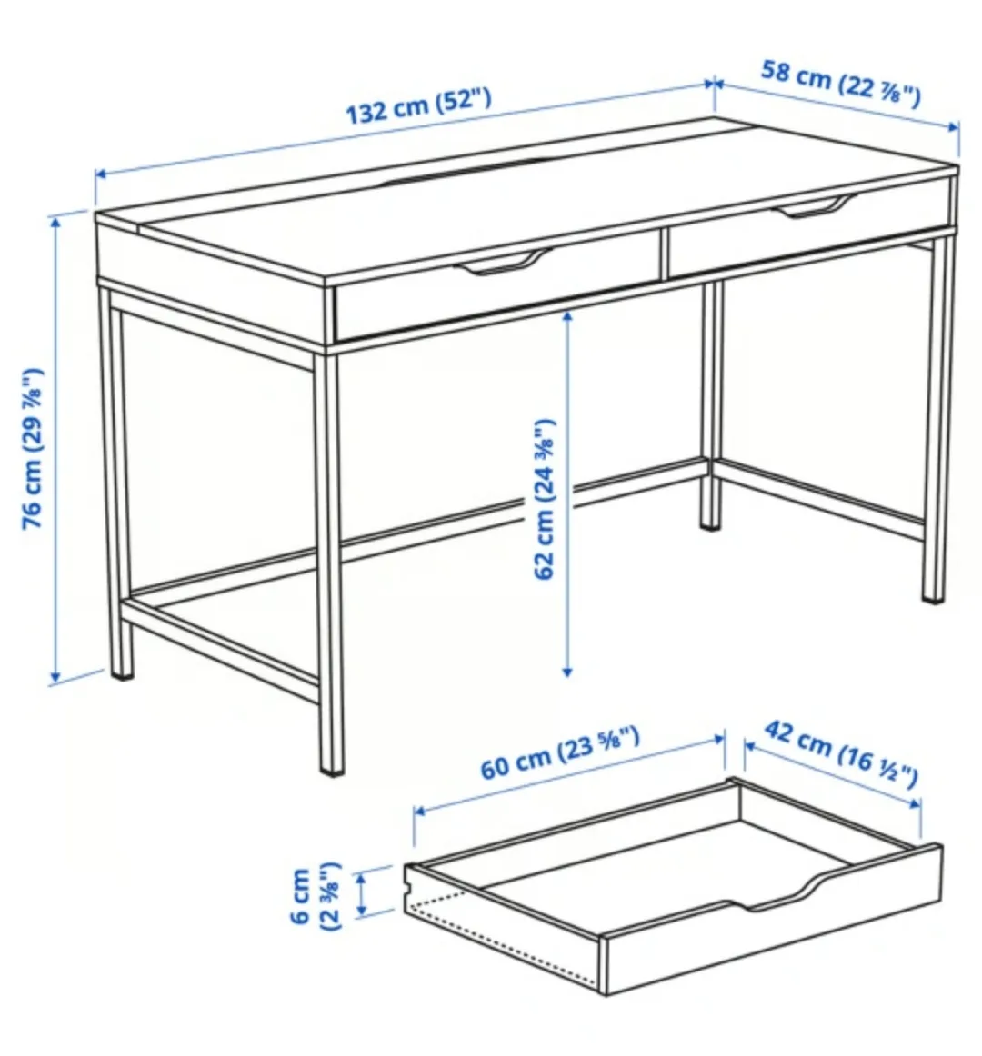 IKEA Alex Desk - White image indicator(6)
