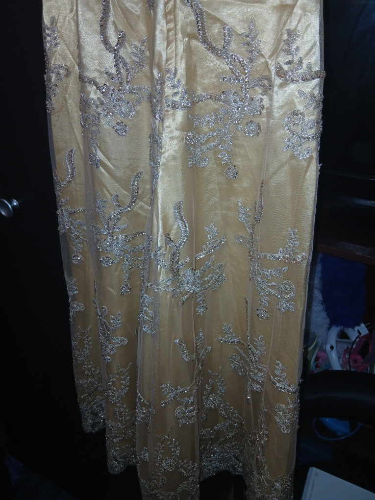 Golden Beaded Party Long Skirt (Handmade) - photo 2