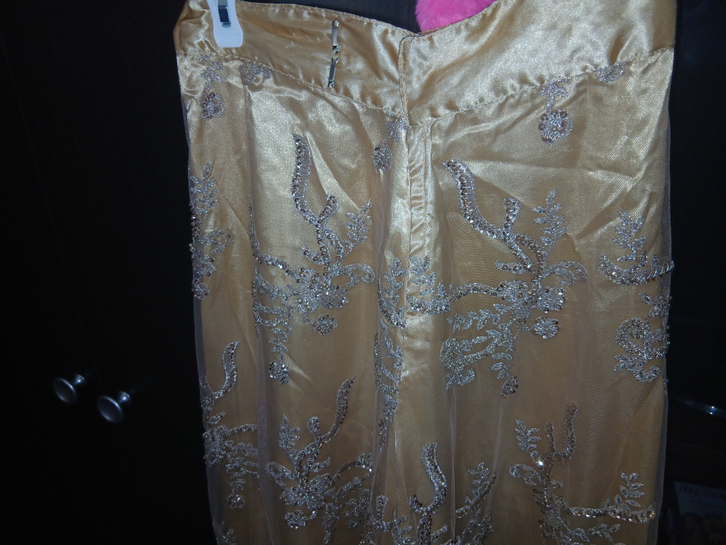 Golden Beaded Party Long Skirt (Handmade) - photo 3