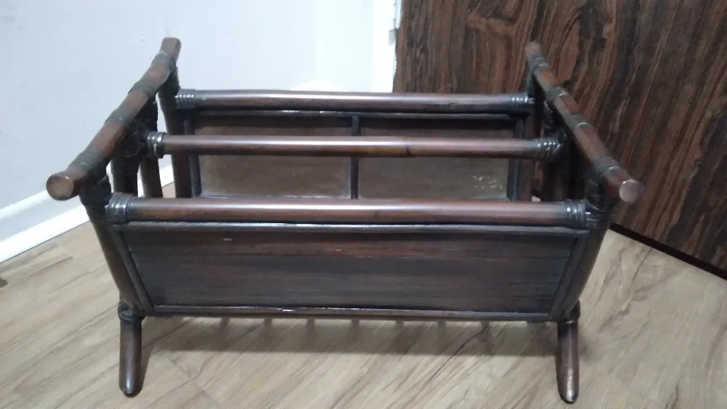 Pier One Brown Bamboo Mag/newspaper/Firewood Holder - $10 Firm thumbnail