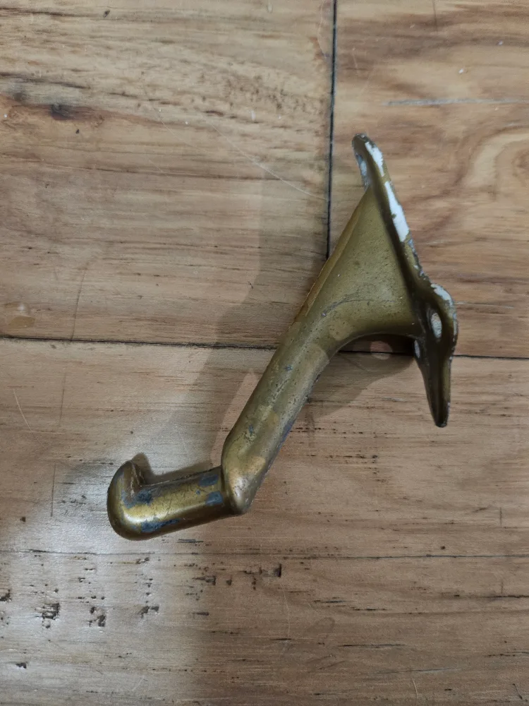 Vintage Brass Wall Mount Hook thumbnail