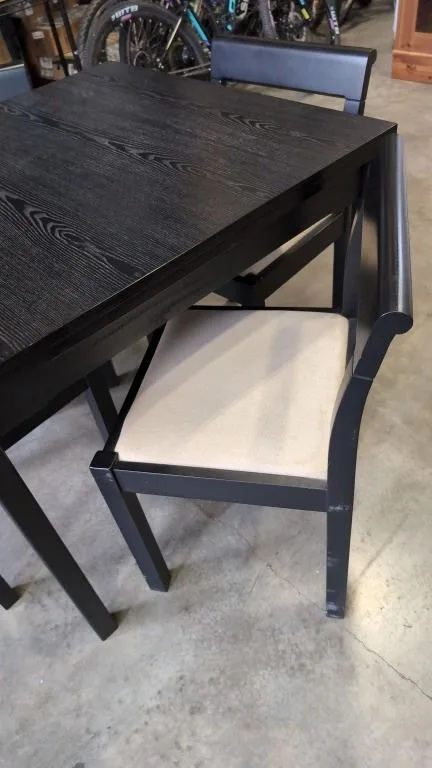 Black Dining Table with 4 Chairs image indicator(3)