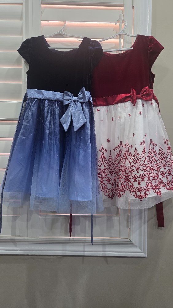 Girls' Velvet Dresses - Size 8