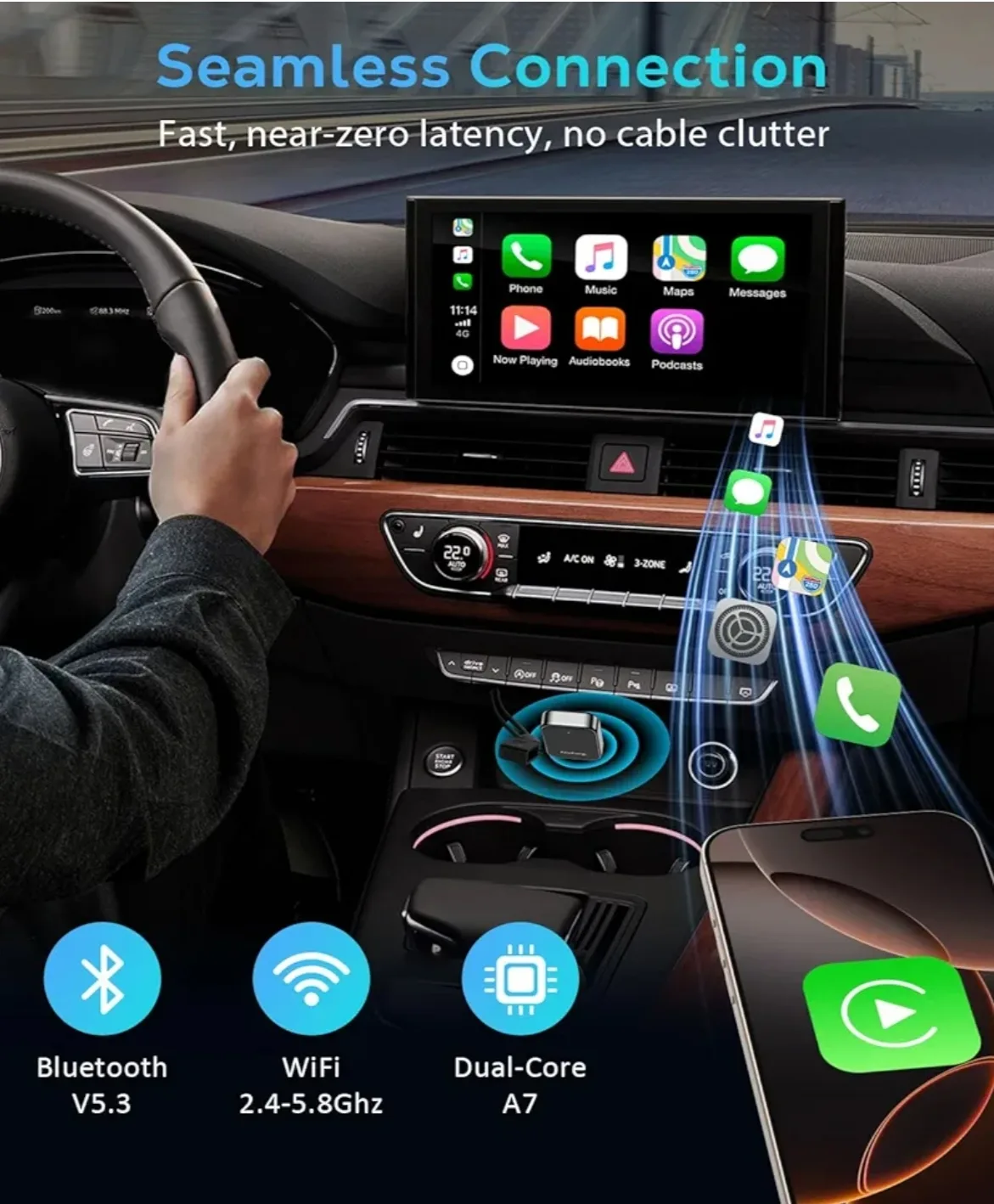 Wireless CarPlay Adapter - Upgrade Your Car! image indicator(4)